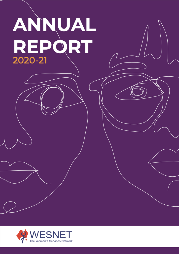 Screen Shot 2021-11-25 at 11.26.46 am WESNET's Annual Report 2020-21 Cover