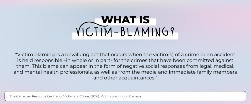 What is victim-blaming?